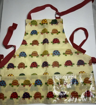 Now Designs Kinder Schürze Schildkröte Print Phthalatfrei PVC S-4843 Maschinenwaschbar - Bild 1 von 4
