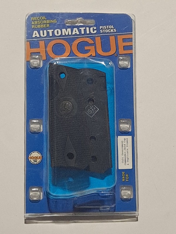 Hogue Grip for Colt Government, Commander & Gold Cup - Rubber Black