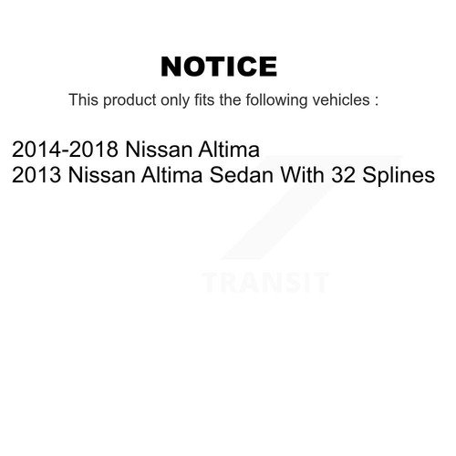 Front Hub Bearing Assembly Coat Drill Slot Brake Rotor Pad Kit For Nissan Altima - Picture 2 of 5