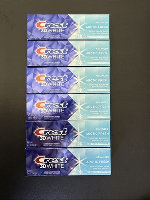 6x Crest 3D White Fluoride Advanced ARCTIC FRESH Toothpaste 2.4 OZ 09/2026+