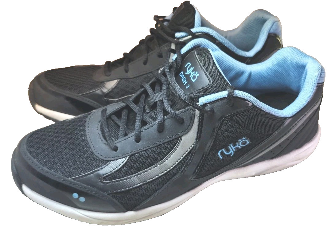 Ryka Women's Sz 11 Dash 3 Walking Sneaker Black/Meteorite/Nc