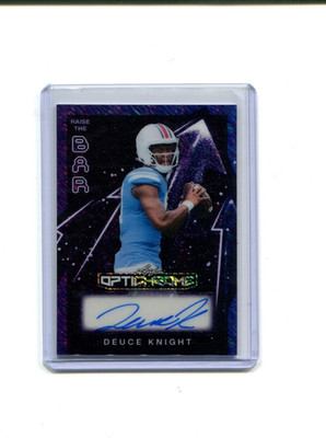 2026 Leaf Optichrome Football Raise the Bar Purple Shimmer Deuce Knight Auto 6/7