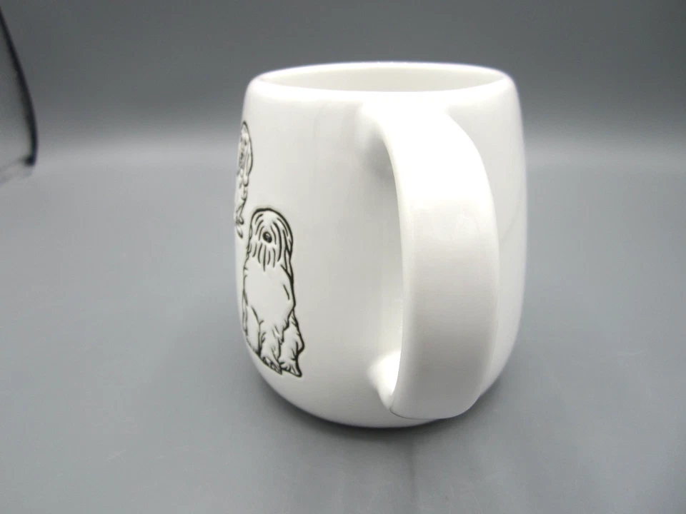 Taza de café de té Mud Pie Dog Person, blanca negra grabada para razas de perros 13 oz (324) Foto 4 de 4