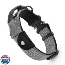 Plutus Pet Tactical Dog Collar with Tracker Packet for AirTag, Adjustable Ref