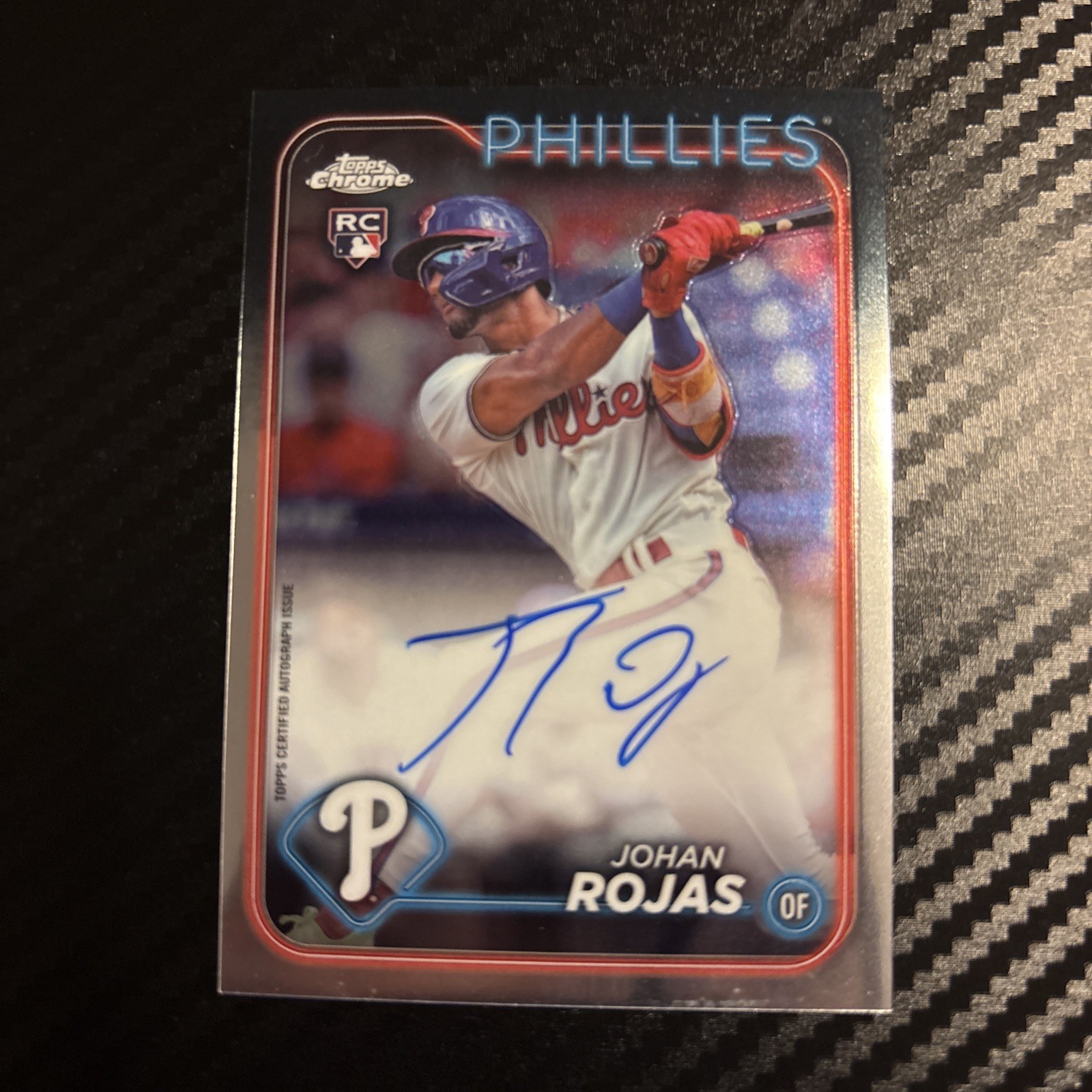 2024 Topps Chrome Update Series - Autographs Johan Rojas #RA-JRO (AU, RC)