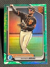 2024 Bowman Chrome GREEN LUNAR REFRACTOR Rayner Arias, item 1