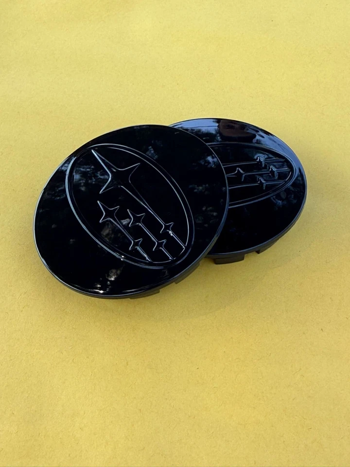 Set Of 4 Subaru Full Black Wheel Center Cap, 28821SA030 - Изображение 2 из 4