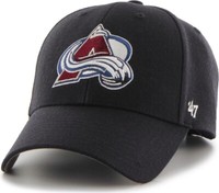 Forty Seven 47 Brand Colorado Avalanche Black Mvp Curved Visor Velcroback Cap
