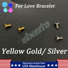1 Pair Screws Replacement Parts for Love Bracelet Yellow Gold/ Silver Size 16-19
