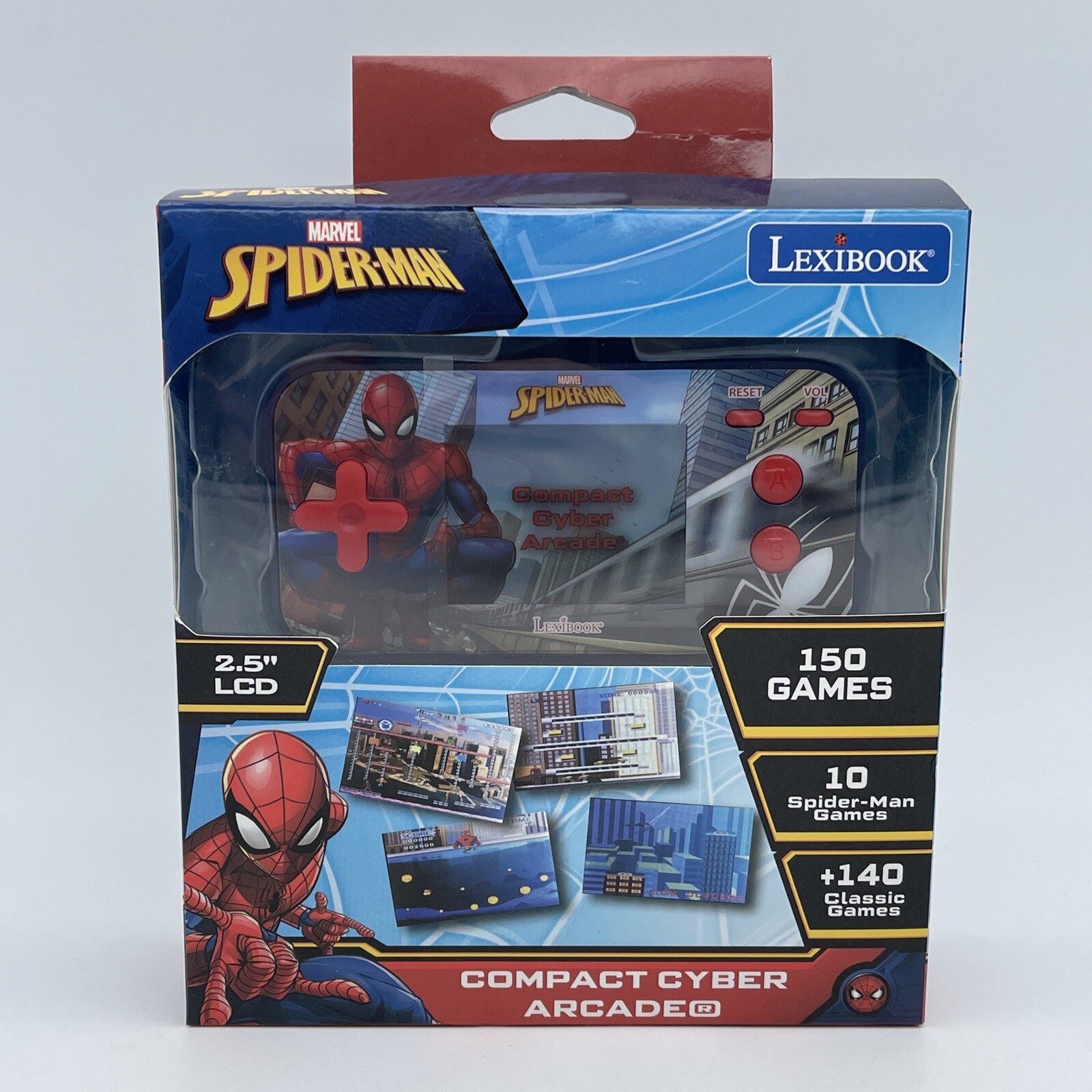 Console de jeu SpiderMan pour occuper les enfants en voyage en voiture