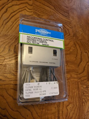 NEW Philmore TEC36 Telephone Phone Recording Record Control Unit W Mod T Adaptor