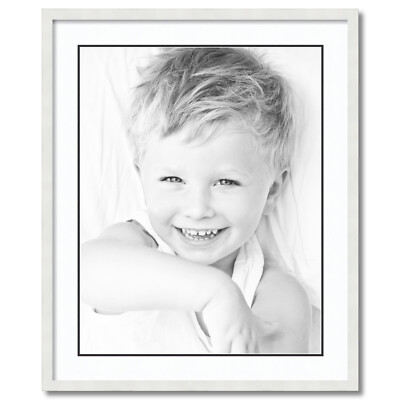 ArtToFrames Matted 26x32 White Picture Frame with 2'' Double Mat, 22x28 Opening