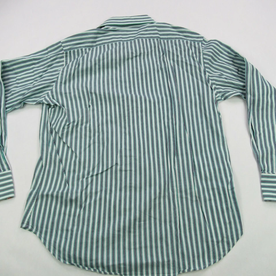 Jack Stone Shirt Mens Large Green Stripes Business Button Up Casual - Image 4 of 4