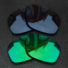 US Black Green Replacement Lenses For-Oakley Sliver Polarized Anti-Scratch