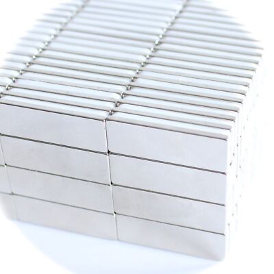 50 NEODYM MAGNETE 30x10x2 mm NdFeB N45 SUPER POWER MAGNETE STARK QUADER 4,2 KG
