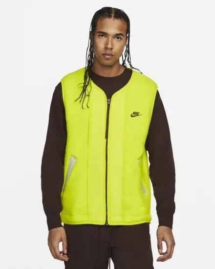 Nike Sportswear Essentials+ Sherpa Gilet DD5025 345 Size XXL Neon | eBay