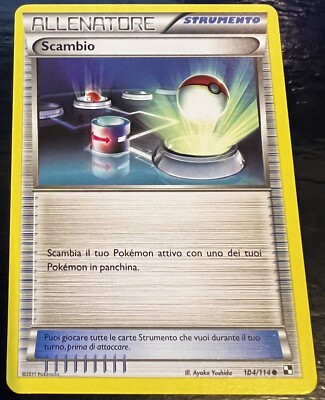 Pokemon Karte Schwarz Weiß DEU: TAUSCH 104/114 Common