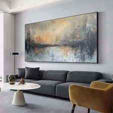 Gray  Wall Art Paintings Hand Painted Abstract Oil Painting on Canvas
