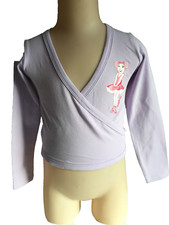 BNWT Girls Sz 5 Pretty Lilac Angelina Ballerina Long Sleeve Crossover Dance Top