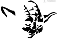 Vinyl Decal - Yoda Image (Star Wars), Various Colors & Sizes