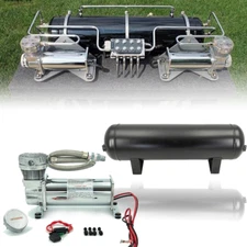 4-Gallon Air Tank and Compressor For Air suspension  Train Horn Compressor