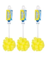 Scrub Buddies Dishwashing Foam Sponges with Handles Bottle/Glass Scrubbers 3 PK