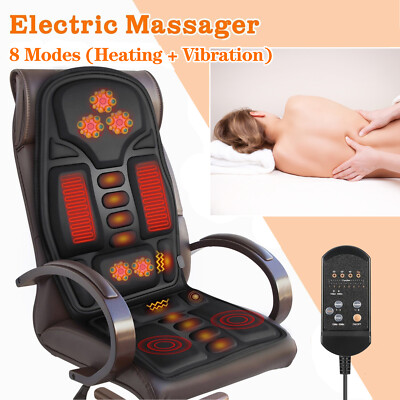 Back Massage Seat Cushion Pad with Heated Modes Neck Body Massager For  Office
