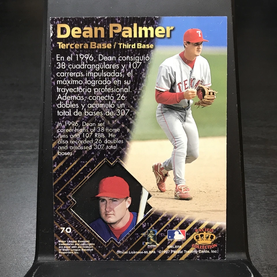 Colección Pacific Crown 1997 prisma azul claro Dean Palmer #70 Foto 2 de 2
