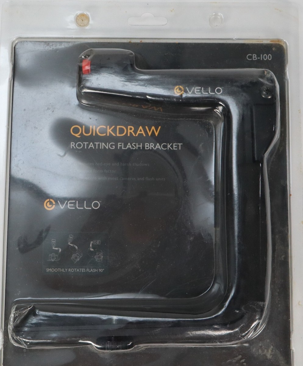 Vello Quickdraw Rotating Flash Bracket Dual L Shape Camera Flash