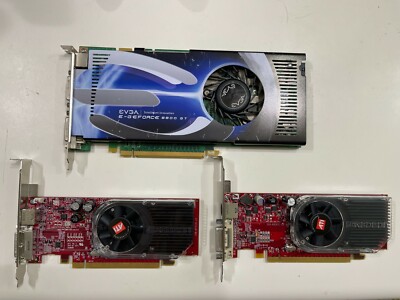 EVGA nVidia GeForce 8800GT 512MB and (2) ATi X1300 256MB *FOR PARTS* 