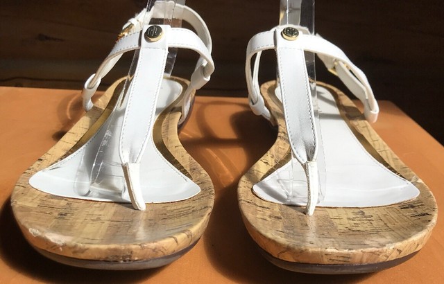 white ralph lauren flip flops