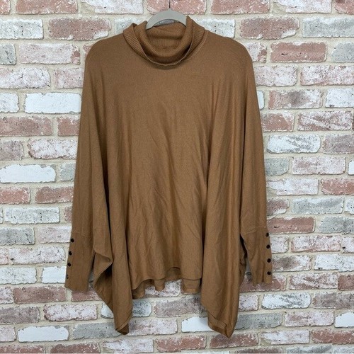 MSRP $60 Alfani Turtleneck Poncho Sweater Brown Size Medium 732996694573 |  eBay