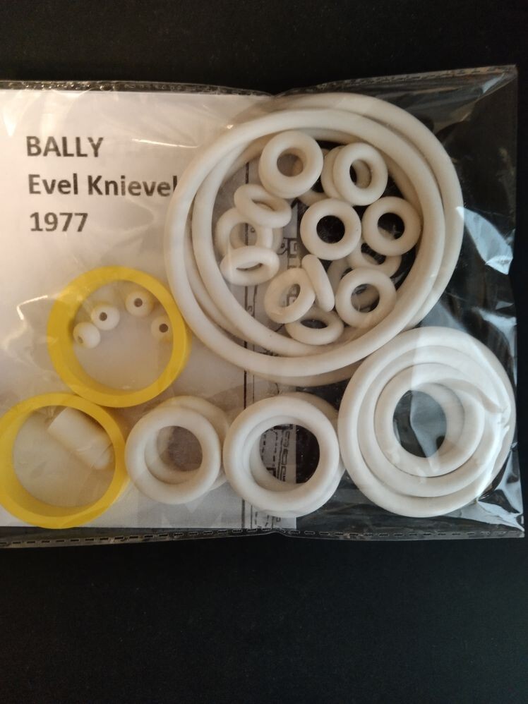 Kit élastiques flipper Bally 1977 pour restauration complète Evel Knievel