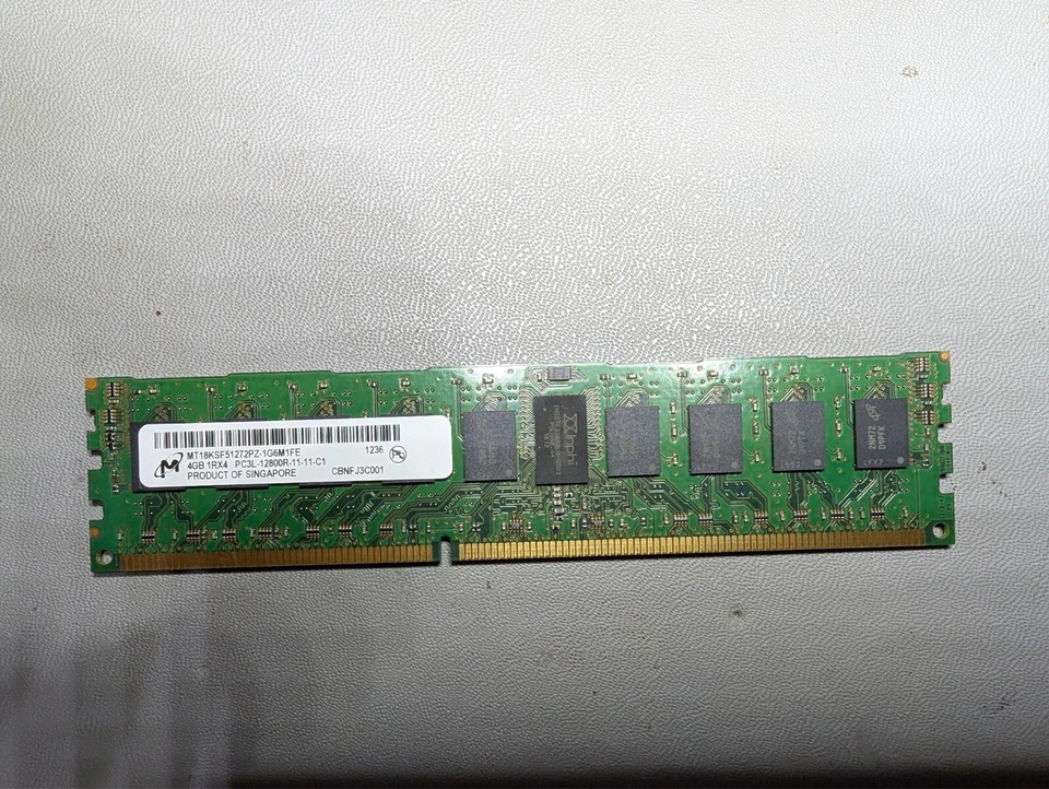 MT18KSF51272PZ-1G6M1FE Micron 4GB PC3-12800 DDR3-1600MHz ECC Registered CL11  - Image 2 of 4