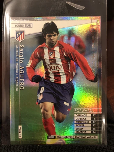 Sergio Aguero 2006-07 Panini WCCF International Clubs Young Star Refractor