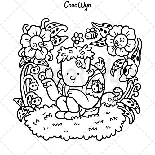 Spooky Cutie: Coloring Book for Adults and Teens Featuring Adorable Creepy Creat - Bild 4 von 11