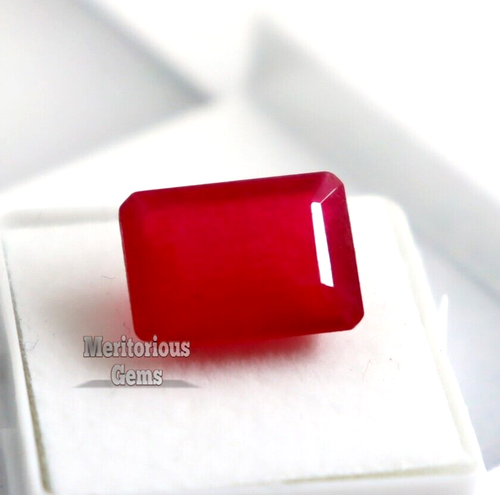 Piedras preciosas sueltas certificadas de berilo bixbite rojo natural de 8 quilates con forma de esmeralda - Imagen 3 de 5