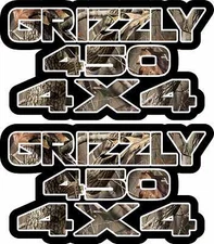 Grizzly 450 4x4 Camo Gas Tank Graphics Decal Sticker Atv Quad plastic car window