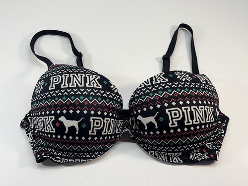 Bombshell Bra Reggiseno Victoria's Secret PINK Push Up - Con Petali Rosa E Cuori, Taglia 36C, Nuovo Con Etichette Wear Everywhere Bra