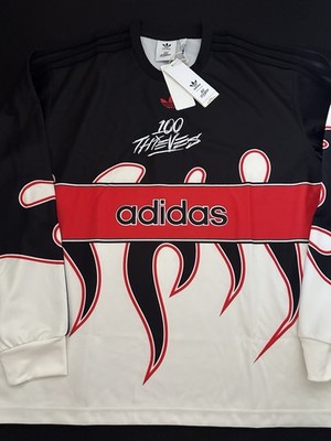 New Adidas Originals Men's Sz L 100 Thieves Long Sleeve Multicolor Jersey JD8174