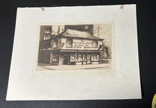 CECIL FORBES Signed ETCHING  DICKENS OLD CURIOSITY SHOP
