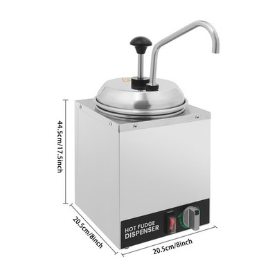 3L/3.17QT Cheese Dispenser Cheese Sauce Warmer Single Head Sauce Pump Dispenser