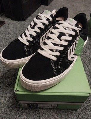 Cariuma Catiba Pro Skate All Black+ Black/White Canvas Ivory Logo Sneaker Skate