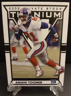 2002 Private Stock Titanium Amani Toomer Blue 60/325 $2.79 BIN! Check Photo