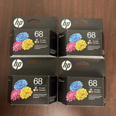 #ad 4 Pack HP 68 Tri Color Ink Cartridges 7FP20TN EXP 11 26 $52.43