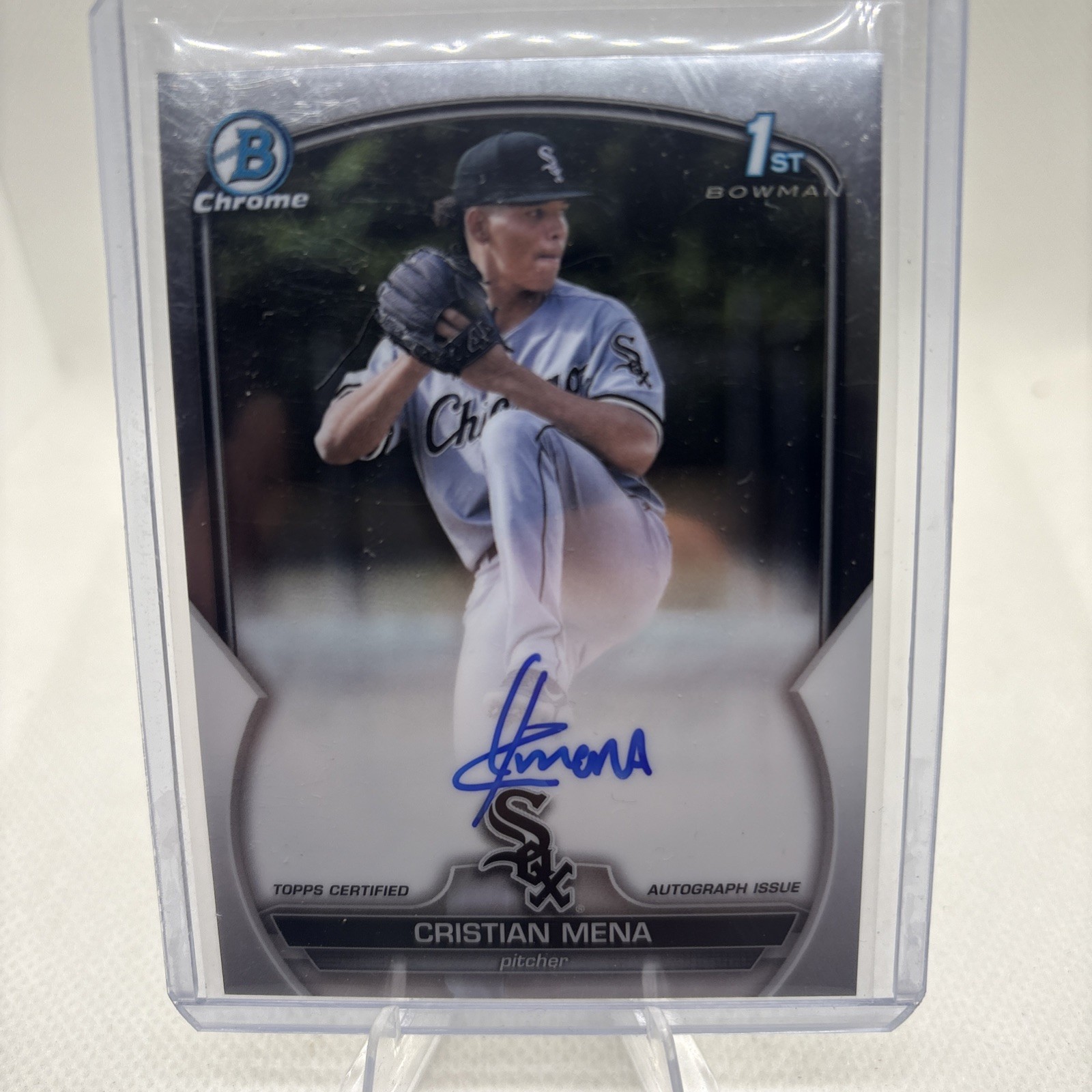 2023 Bowman Chrome Cristian Mena 1st Prospect Auto On Card Chrome #CPA-CM