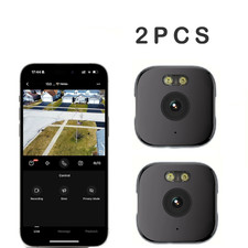 2PCS Window Camera - Replaces Outdoor Cameras | 2.4/5Ghz Wi-Fi | 3MP Resolution 