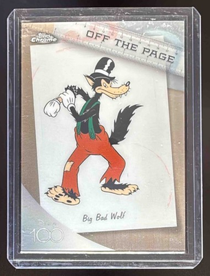 #ad 2023 Topps Non Sport Chrome Disney 100 Big Bad Wolf Off the Page #OTP 1 $11.99