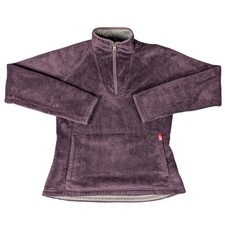 The North Face Osito Quarter Zip Fleece Pullover Purple High Pile Fuzzy Womens