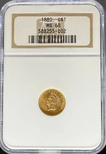 1880 Gold Dollar MS68 NGC (#PA588255002)